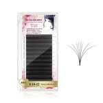 NAGARAKU Easy Fan Mega Volume Eyelash Extensions 0.03 C curl 8-10-12mm Mix Self Blooming Rapid Automatic Flower 3 Layers Soft Pre-glued Lashes