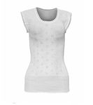 Ladies Snowdrop Thermal Underwear - Cotton Soft Vest Tops & pantee, Long Johns (Built Up Spencer Short Round Neck White, XX Large (XXOS) (22-24) UK)