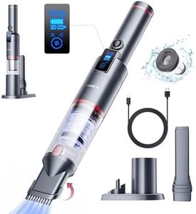 SmartAI Aspirateur à Main 17000Pa LED sans Fil Autonomie de 30 Minutes Sac Aspirateur léger sans Fil pour Voiture, Maison, Camping-Car, Poils d'animaux avec Support de Charge, Charge de Type C