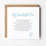 Maxter and Boo Wonderful Son Card - Sentimental Card for my Son – Son Wedding Cards - Graduation Card for son – Proud of you 15 x 15cm