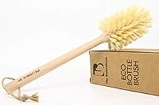 The Bioboutique Eco Friendly Bottle Brush Long Handle Beechwood and Sisal Brushes Plastic Free Zero Waste Wooden Washing Up Brush