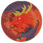 Amscan 9913283-66 CNY Plate- 8 Pack