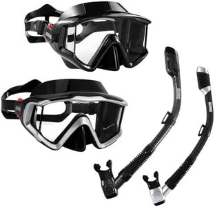 Aegend Snorkeling Gear for Adults Youth Kids, Snorkel Mask with Top Dry Valve - Panoramic View Anti-Leak and Anti-Fog with Mesh Bag for Snorkeling, Scuba Diving, Freediving & Swimming