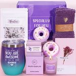 Birthday Gifts for Women Bath Gifts Set for Women Spa Gift Baskets for Women Lavender Gifts for Women,Mom,Her,Sister,Wife Wine Tumbler Purple Womens Gifts