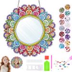 Girls Gifts 8-12 Years Old, Diamond Painting Crafts for Kids 5 6 7 8 9 10 Year Old Birthday Gift Ideas Arts and Crafts Kits Toys for Kid Girls Age 5-12 Round Mirror Mandala Enfant Jouets Cadeau