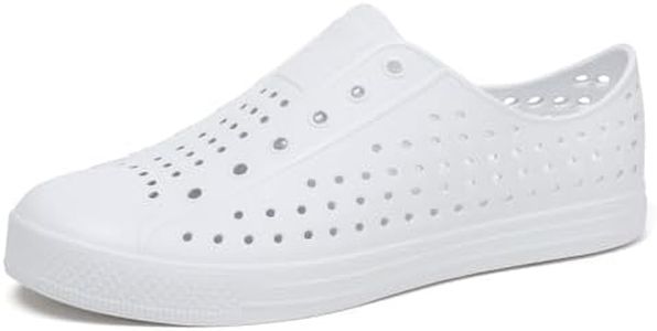 SAGUARO Mens Garden Shoes for Women Breathable Slip-On Gardening Clogs Quick Dry Non-Slip Water Shoe Outdoor Beach Sandals Aero XVII White 6.5 Women/4.5 Men