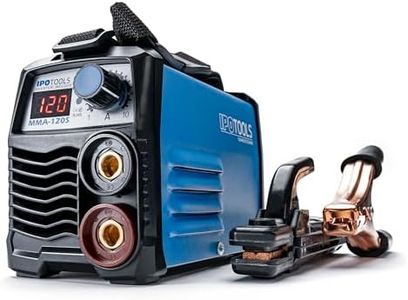 IPOTOOLS MMA-120S Elektroden Schweißgerät 120A - Mini Elektro Inverter Schweissgerät MMA/E-Hand mit LCD Anzeige, Anti-Stick, 230V, 7 Jahre Garantie