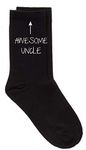 60 Second Makeover Limited Awesome Uncle Black Calf Socks Fathers Day Birthday, One Size, Black