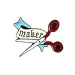 Maker Scissors Enamel Pin