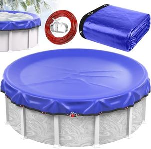 Winter 30 FT Round Pool Covers for Above Ground Pools, with Cable & Winch