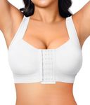 BRABIC White Post Surgery Bra Front