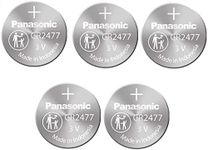 Panasonic CR2477 3V Lithium Cell Battery (Pack of 5)