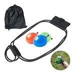 Relaxdays Water Balloon Launcher, Slingshot for 3 People, Includes Storage Bag, Outdoors, Black, 60% polyester 40% latex, 108 x 31 x 17 cm