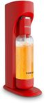DrinkMate Sparkling Water and Soda Maker, Carbonates Any Drink, Without CO2 Cylinder, Royal Red