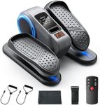 Gonex Under Desk Elliptical Exercise Machine for Seniors, Electric Ellipse Leg Exerciser, Seated Pedal Exerciser 16 Level Speeds & Remote Control, Manual & 12 Auto Modes, Grey