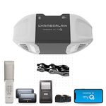 Chamberlain C2405 Smart Wi Fi Enabled Chain Drive Garage Door Opener with Wireless Keypad, Openers, myQ App Connectivity, and Security Encryption