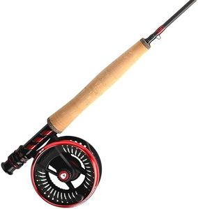 Greys Tail Lightweight Fly Fishing Rod and Tail Large Arbor Disc Drag Reel Combo Supplied in Travel Case- 9ft 5/6 WF5