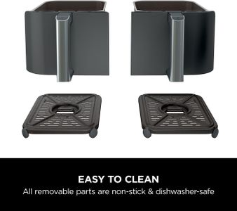 Ninja Foodi MAX Dual Zone AirFryer, 9.5L, 6-in-1, 2 Drawers – Non-Stick, Black