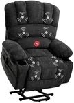 DURASPACE Power Lift Chair with Vibration Massage and Heat Ergonomic, Lounge Recliner Chair for Elderly, Single Sofa Chair with Side Pocket, Cup Holders, USB Port for Living Room (Dark Gray)