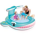 Toy Imagine Inflatable Kiddie Pool Splash Pad for Toddlers & Kids Whale Shape Spray Pool Baby Bath Tub Swimming Pool for Children's