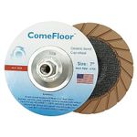 Concrete Grinding Wheel 7" Ceramic Diamond Cup Wheel for Floor Grinding, 100 Grit Dry Edge Polishing Wheels Fits Angle Grinder, 5/8"-11 Thread, 100#