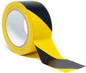 ArmaKit Hazard Tape | 50mm wide (2") x 33m Length (Yellow/Black) - High Visibility Black and Yellow Diagonal Striped. Indoor/Outdoor All-Weather Any Surface; Carpet, Tile, Wood, Stone, Concrete, Metal