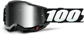 100% Accuri 2 Motocross & Mountain Biking Adult Goggles (Silo - Mirror Silver Flash Lens)