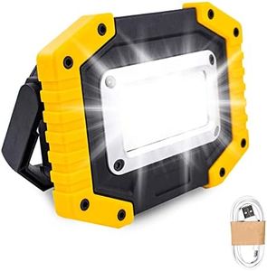 Trongle Luci da lavoro ricaricabili a LED, 30 W, di sicurezza con 3 modalità di illuminazione COB per esterni, con USB, impermeabile, per giardino, garage, pesca, escursionismo (batterie incluse)