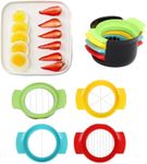 4 in 1 Multifunctional Egg Slicer,MeiyiTJCStory Hard Boiled Egg Slicers with Stainless Steel Cutting Wires,Egg Slicer Cutter,Slicing widget,for Egg, Strawberry, Fruits Salad(Color)