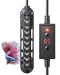 Pawfly Submersible Aquarium Heater 50 W Betta Fish Tank Heater Adjustable Electronic Heating Rod with Thermostat Overheating Protection and Protective Cover for 10-20 Gallon Fish Tanks