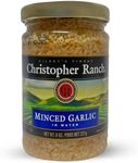 Christopher Ranch Minced Garlic in Water | California-Grown Fresh Garlic | Pre-Minced for Quick Cooking | Gluten-Free & Vegan-Friendly | Ideal for Sauces, Marinades & Everyday Recipes | 8 Oz / 227g