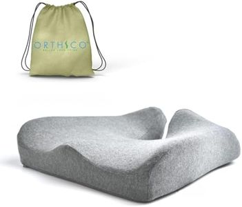 ORTHICO Gel Memory Foam Coccyx Cushion for Tailbone Pain Relief - Ergonomic Cushion for Car & Chairs - Office Chair Cushion for Long Sitting - Sciatica Pain Relief Pillow I 1-Year Warranty Below 80kg