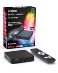 STRONG SRT420 Hybrid Streaming Box Android TV + TNT, 4K, HDR, Dolby® Digital and Dolby® Digital Plus, Chromecast, Voice Assistant Google, Netflix, Disney+, Prime, WiFi, Ethernet, Bluetooth