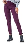 Roman Originals Jeggings for Women UK Jean Ladies Stretchy Trousers Denim Leggings High Waist Rise Pull On Skinny Straight Leg Cotton Pants Smart Casual - Plum (31 inch) - Size 14