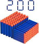 200pcs 7.2cm Refill Foam Darts Bullet Compatible with Nerf Strike Elite Series Blasters, Ammo Pack Replacement Soft EVA Foam Dartsn Children Kid Toy Gun for Target Practice Games Sports Outdoor, Blue