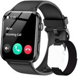 IOWODO Smart Watch for Men Women (Answer/Make Calls), Voice Assistant, 1.85" Fitness Watch with SpO2 Heart Rate Sleep Monitor, 100 + Sports, IP68 Waterproof Step Counter Smartwatch for iOS Android