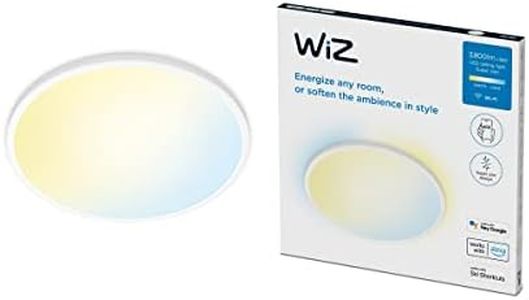 WiZ Tunable White Superslim Smart Connected WiFi Ceiling Mounted Light [White - 36W] Cool to Warm White Light, App Control for Home Indoor Lighting, Livingroom, Bedroom.