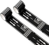 HMPBEFU 2 Rolls Road Tape, Black Highway Track Tape Easy to Stick and for Kids Birthday Party Racing Party Decoration