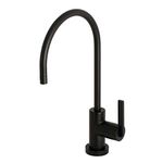 Kingston Brass KS8190CTL Continental 1/4 Turn Water Filtration Faucet, 5-7/8" in Spout Reach, Matte Black