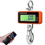 Crane Scale Digital Hanging Scale 1500kg 3000lb, Heavy Duty Industrial Crane Scale with Remote Control, High Accuracy Electronic Aluminum Hanging Scale with Hook & LCD Display for Farm Hunting Fishing