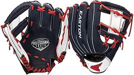 EASTON PROFESSIONAL YOUTH Baseball Glove, 10", LHT, Navy/White/Red, I Web, PY10BR