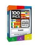 100 PICS Flags of The World Travel Game - Learn 100 Country Flags | Flash Cards with Slide Reveal Case | Geography Card Game, Gift, Stocking Filler | for Kids and Adults | Ages 6+