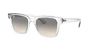 Ray-Ban RB4323 Square Sunglasses, Transparent/Clear Gradient Grey, 51 mm