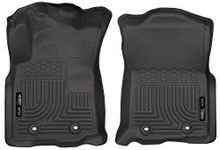 Husky Liners Weatherbeater Floor Mats | Fits 2018-2020 Toyota Tacoma Double Cab/Access Cab (Automatic Transmission) | Front Row, 2-pc Black - 13971