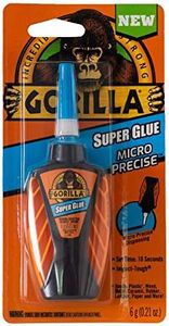 Gorilla Micro Precise Super Glue, 6 Gram, Clear, (Pack of 1)