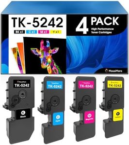 TK-5242 TK5242 4 Pack Toner Cartridge Compatible for Kyocera ECOSYS P5026cdn P5026cdw M5526cdn M5526cdw Series Printer | Black / Cyan / Magenta / Yellow