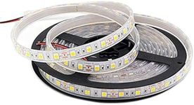 Outdoor LED Strip Lights Waterproof,Warm White IP68 Led Strip 12v Boat Underwater Lights 16.4ft 5050 SMD 300 Led Tube Flexible Rope Light for Swimming Pool Boat Fish Tank