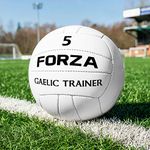 FORZA Gaelic Training Football | Hi-Tech Airlock Bladder | 100% Hand Stitched GAA Ball (Size 4, Pack Of 5)