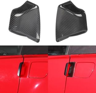 Qiosreui Exterior Door Handle Bowl Cover Trim for Chevy Corvette C6 2005-2013, Outer Door Handle Bowl Cup Frame Panel Trim Sticker Anti-Scratch Protector Accessories Dry Carbon Fiber