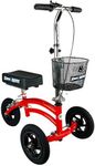 KneeRover Jr - Small Adult and Kids All Terrain Knee Scooter Walker in for Foot, Lower Leg or Ankle Injury in Red